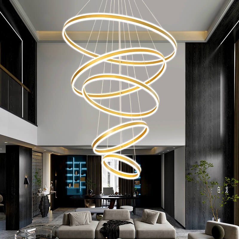 Large Modern Ring Chandelier