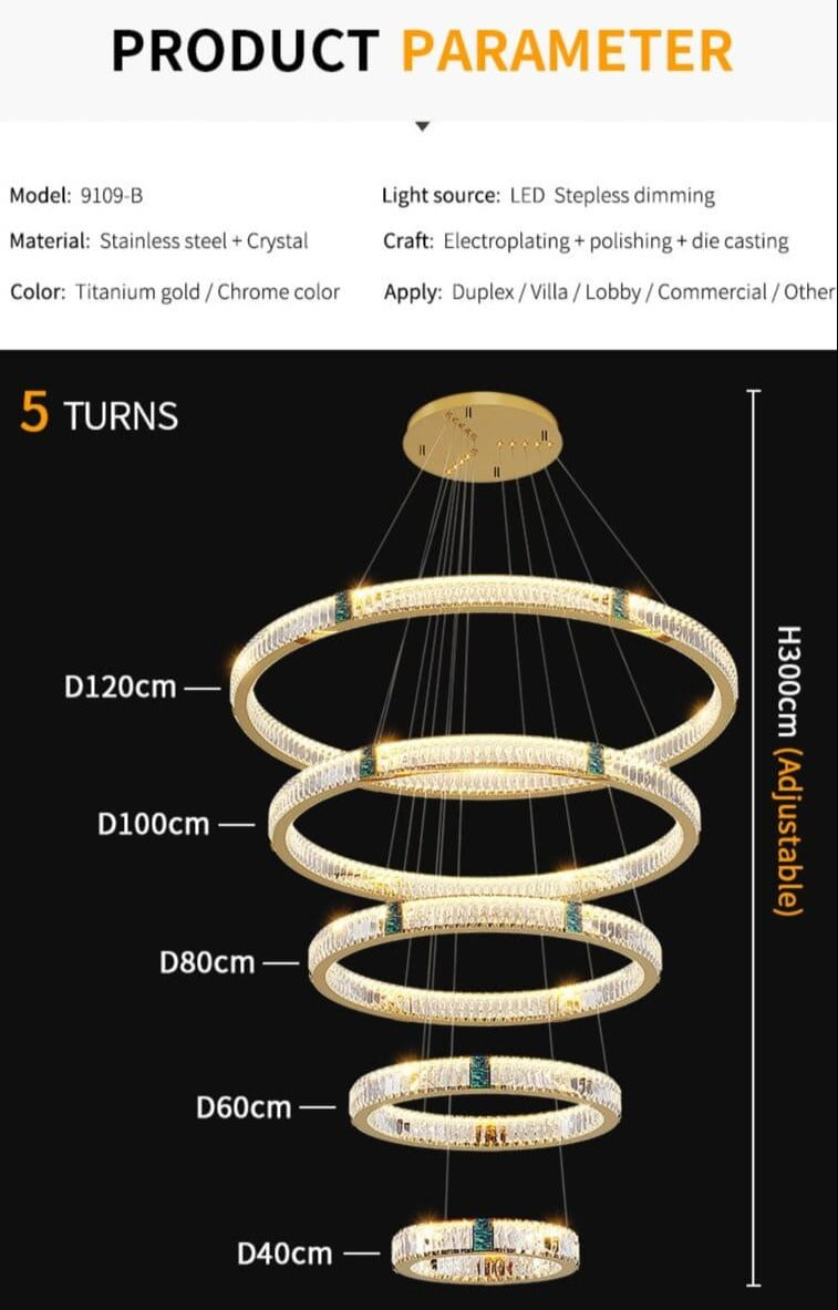 Golden Villa Ring Chandelier