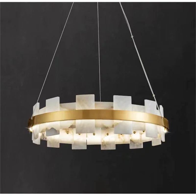 Modern Round Marble Chandelier