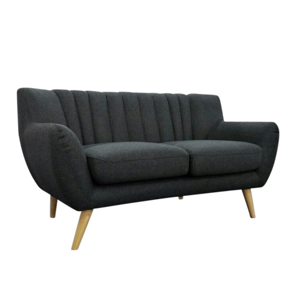 Lilly - 2-Seater Dark Grey Sofa