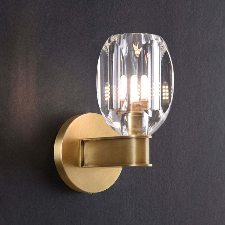 Canson Crystal Sconce Brass
