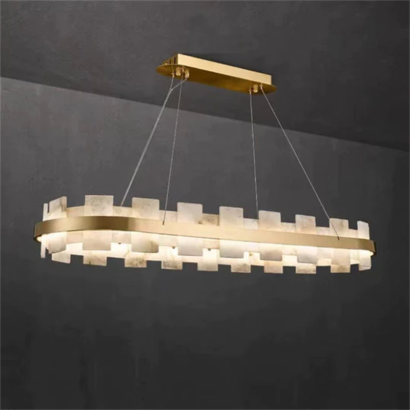 Modern Round Marble Chandelier