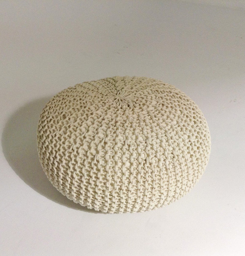 Handmade Round Knitted Pouf