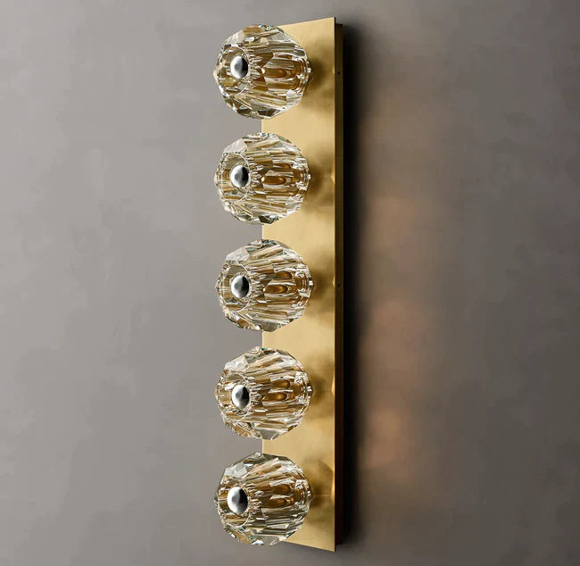 Bellanca Modern Crystal Ball Glass Grand Linear Wall Sconce