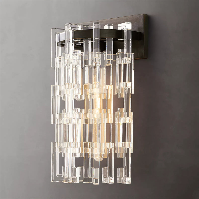 Fabricia Crystal Wall Sconce, Modern Wall Lamp