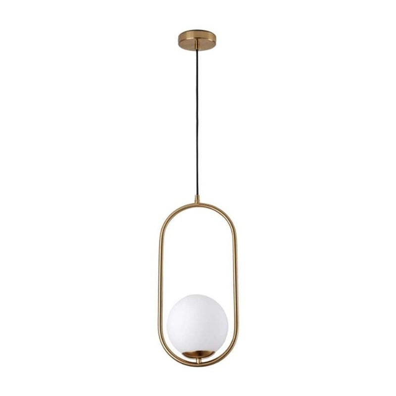 White Single Ball Pendant Chandelier