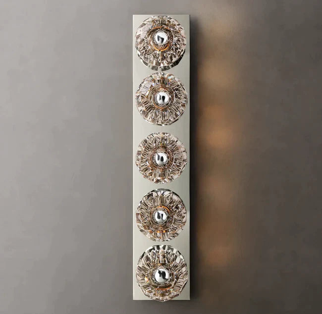 Bellanca Modern Crystal Ball Glass Grand Linear Wall Sconce