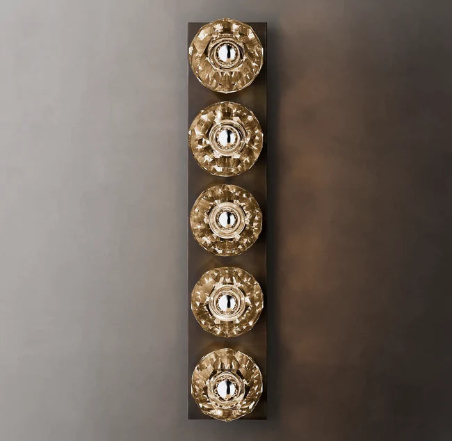 Bellanca Modern Crystal Ball Glass Grand Linear Wall Sconce