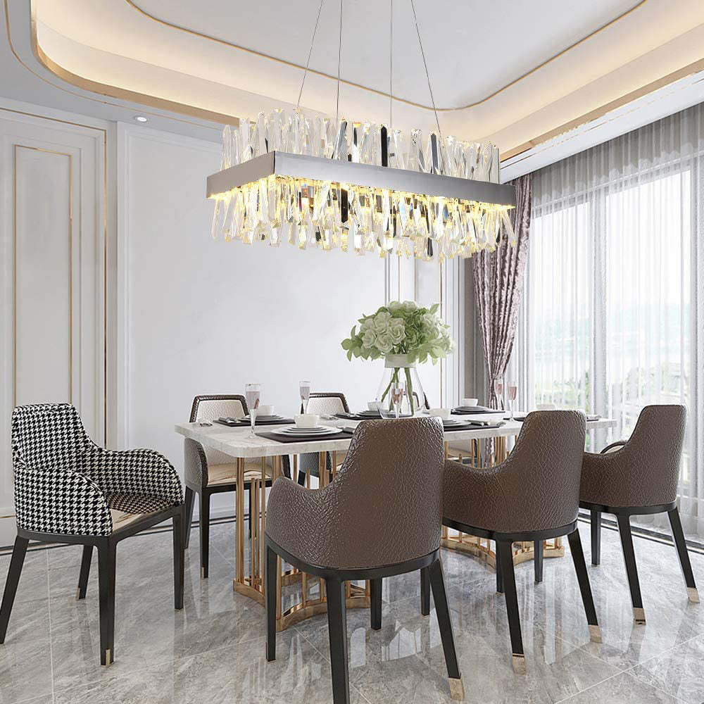 Arsen Rectangular Crystal Chandelier