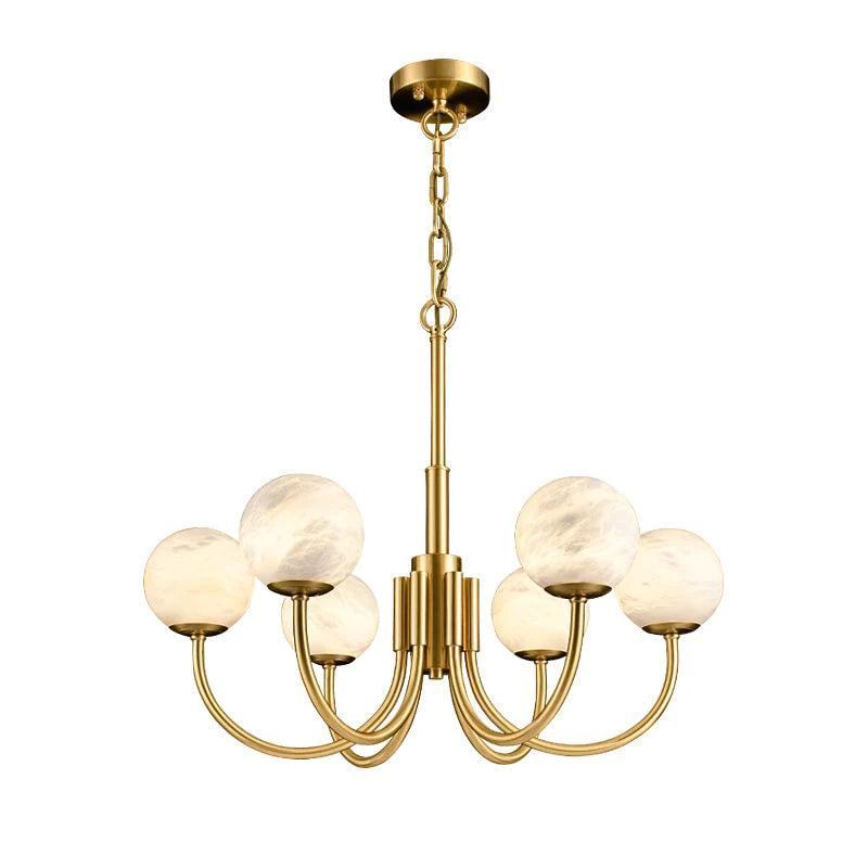 Marble Modern Brass Chandelie