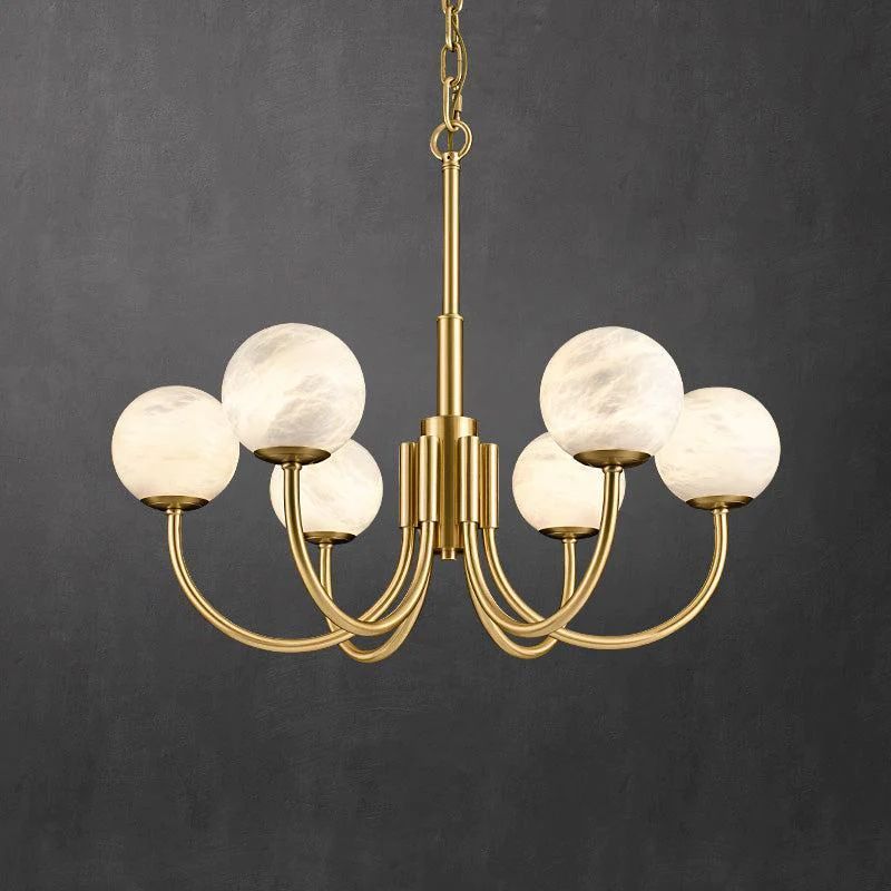 Marble Modern Brass Chandelie