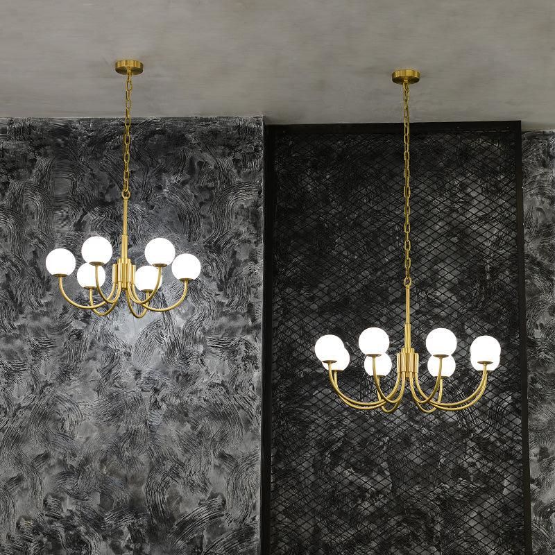 Marble Modern Brass Chandelie