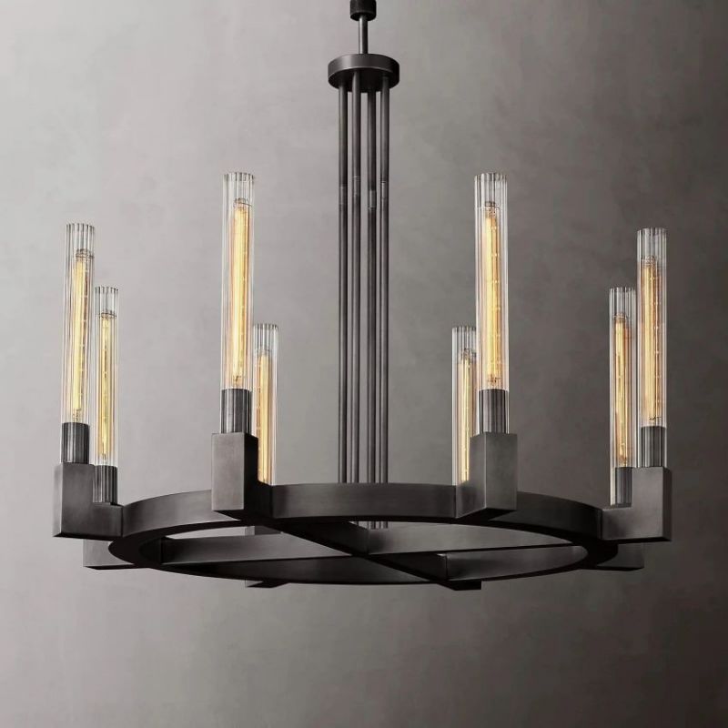 Amorra Candlestick Round Chandelier 36"
