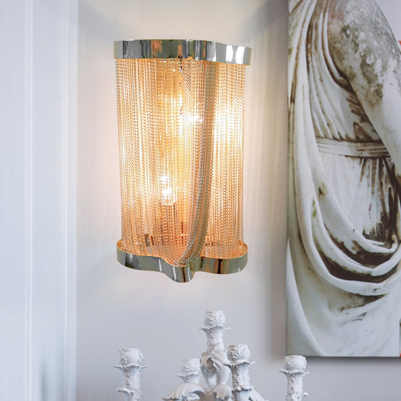 Ashlee Aluminum Chain Tassel Wall Sconce