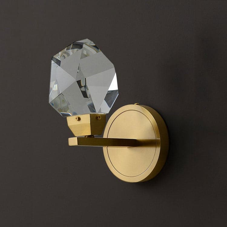 Masonry Crystal Wall Sconce, Brass