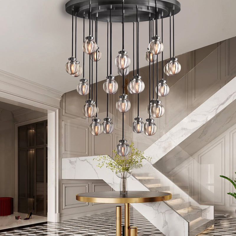 Pearl Round Chandelier 38"