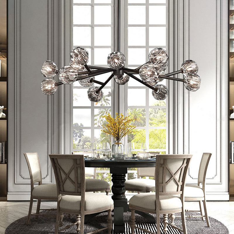 Bille De Crystal Ball Round Chandelier 48"