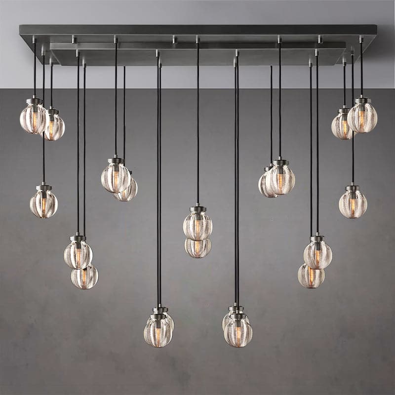 Pearl Ball Linear Chandelier 54"