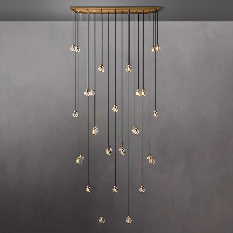 Pearl Ball Linear Chandelier 72"