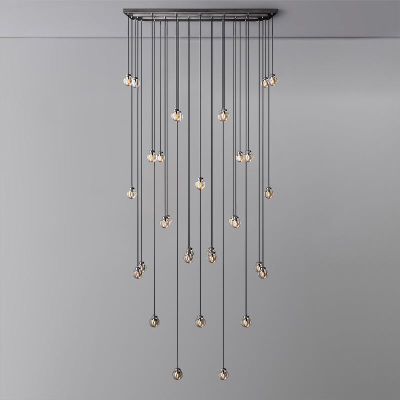 Pearl Ball Linear Chandelier 72"