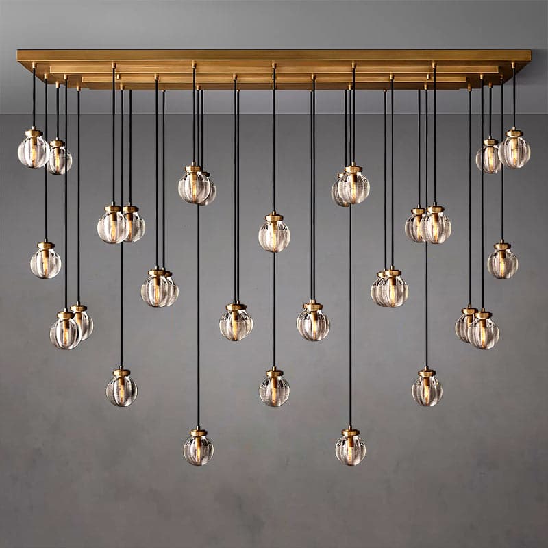 Pearl Ball Linear Chandelier 72"