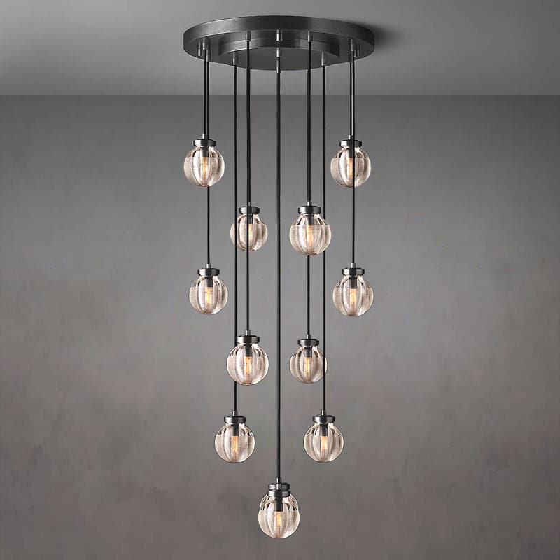 Pearl Round Chandelier 22"