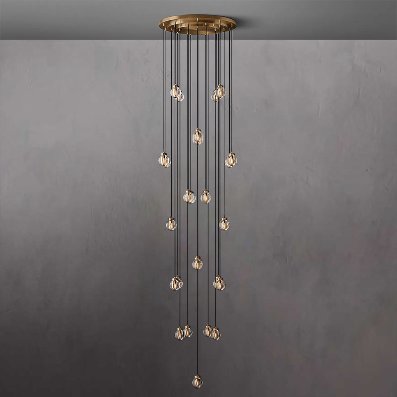 Pearl Round Chandelier 38"