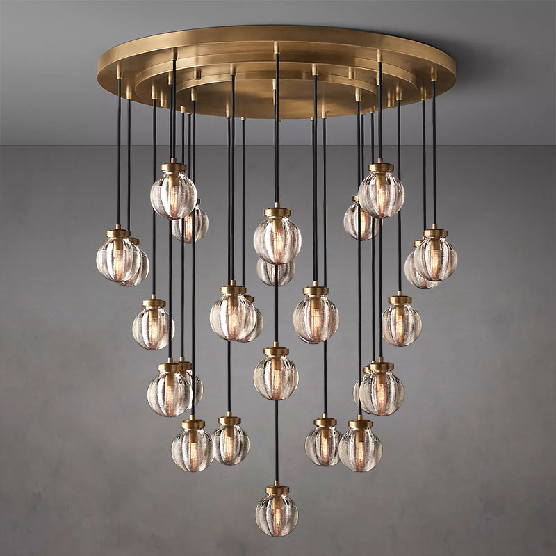 Pearl Round Chandelier 38"