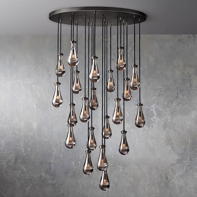 Raindrop Round Chandelier 47"