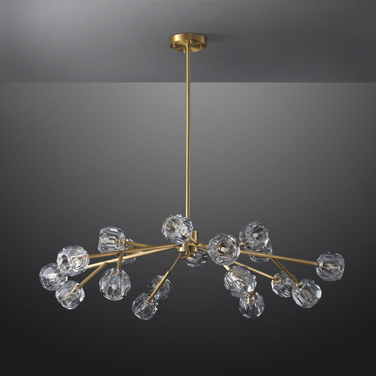 Bille De Crystal Ball Round Chandelier 48"