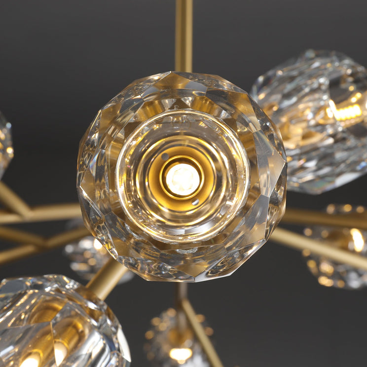 Bille De Crystal Ball Round Chandelier 48"