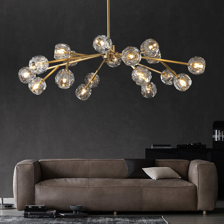 Bille De Crystal Ball Round Chandelier 48"