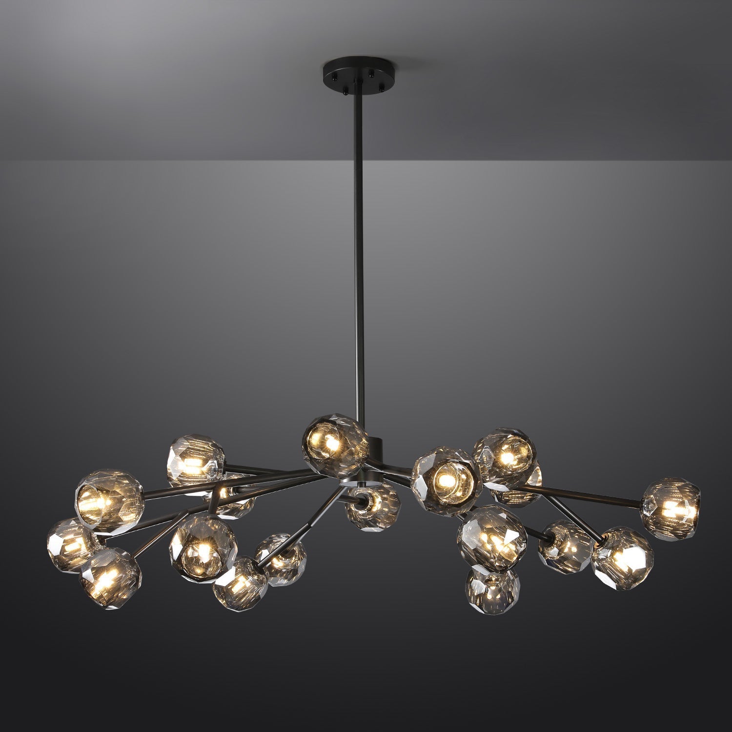 Bille De Crystal Ball Round Chandelier 48"