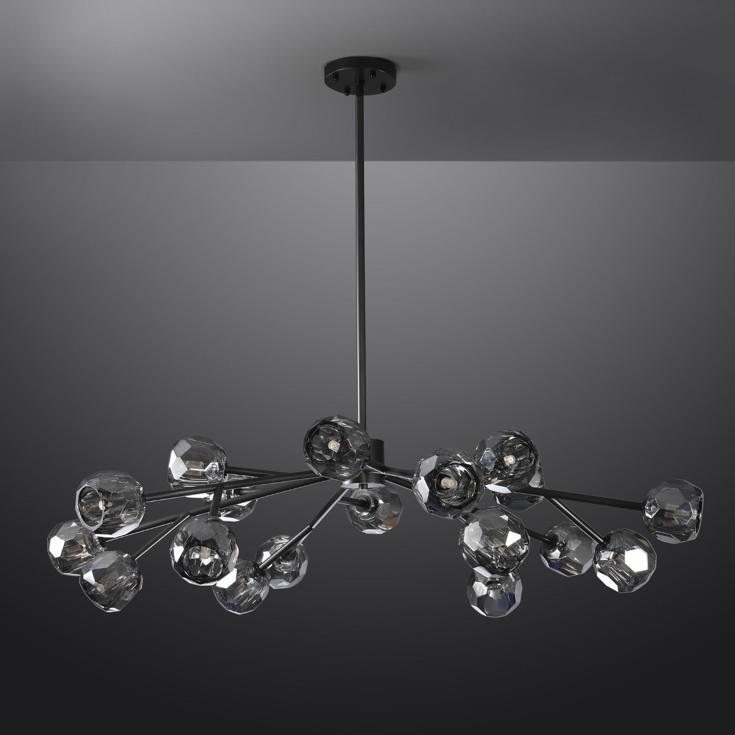 Bille De Crystal Ball Round Chandelier 48"