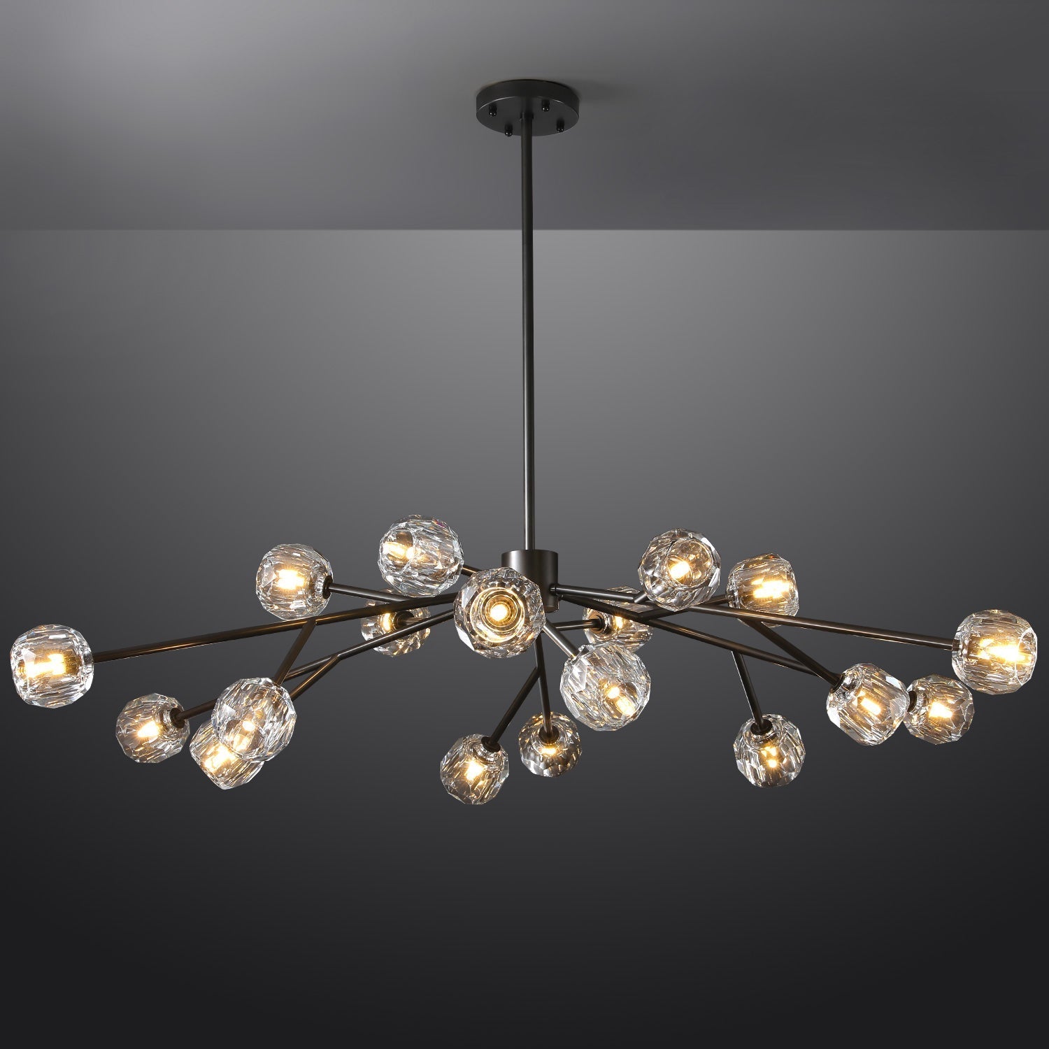 Bille De Crystal Ball Round Chandelier 60"