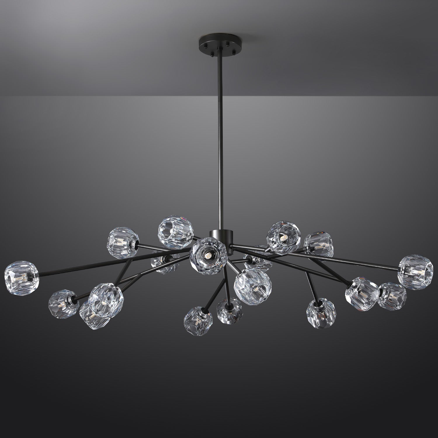 Bille De Crystal Ball Round Chandelier 60"