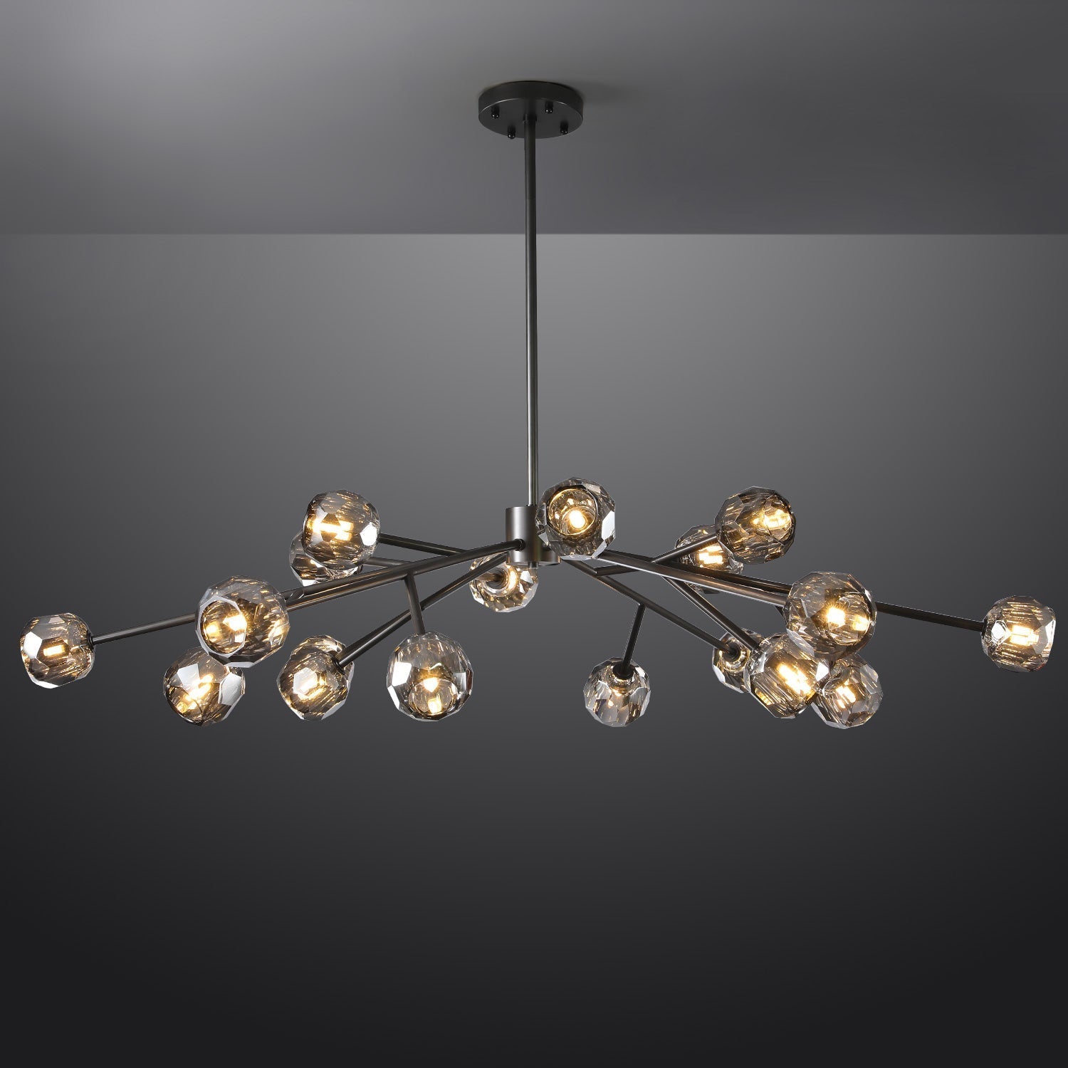 Bille De Crystal Ball Round Chandelier 60"