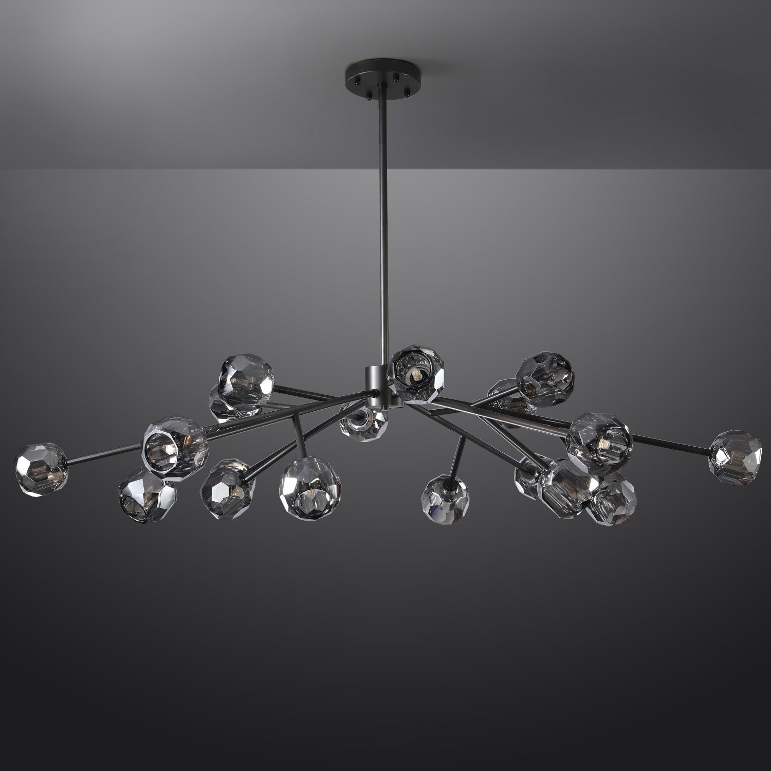 Bille De Crystal Ball Round Chandelier 60"