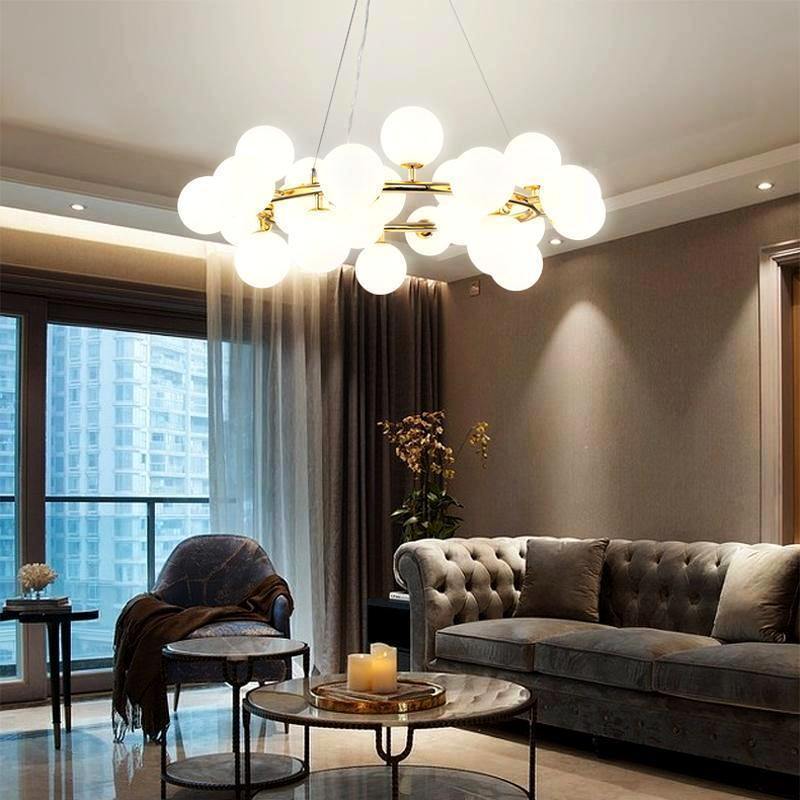 Black & Gold Round Ball Chandelier