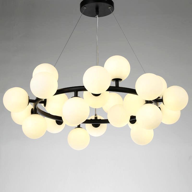 Black & Gold Round Ball Chandelier