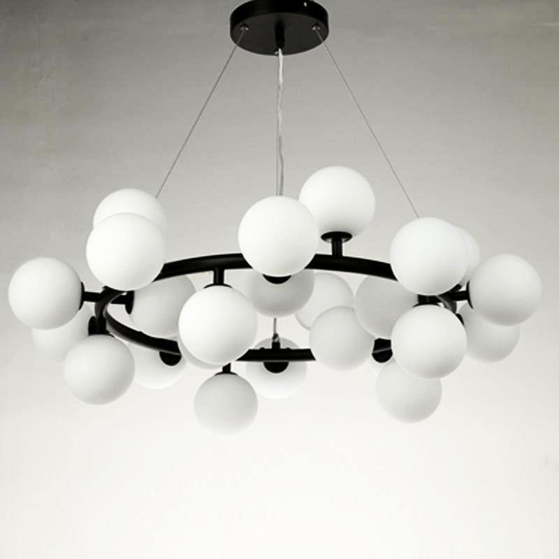 Black & Gold Round Ball Chandelier