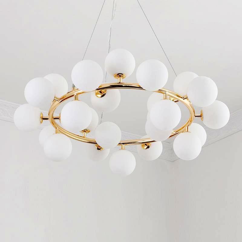 Black & Gold Round Ball Chandelier