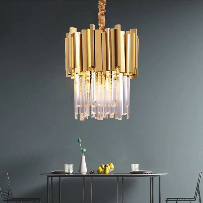 Bourbons Crystal Pendant Gold