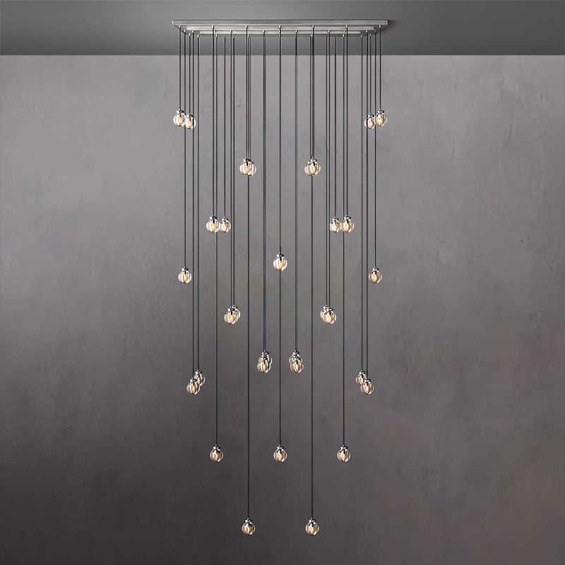 Pearl Ball Linear Chandelier 72"