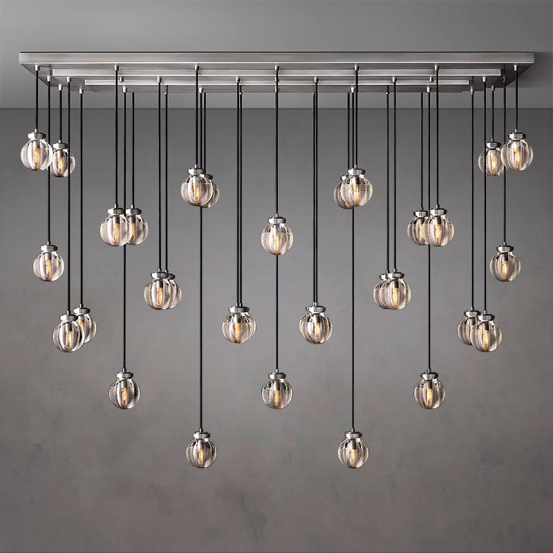 Pearl Ball Linear Chandelier 72"