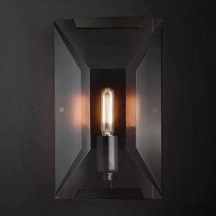 Aulis Faceted Crystal Wall Sconce, Modern Wall Lamp for Bedside