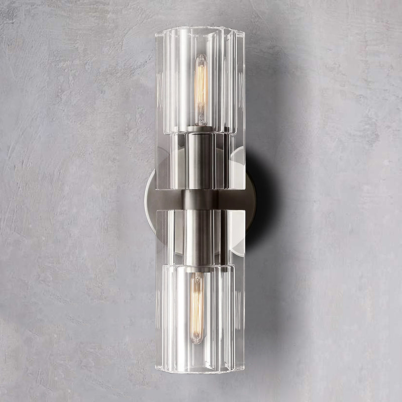 K9 Crystal Glass Cup Linear Wall Sconce for Bedside