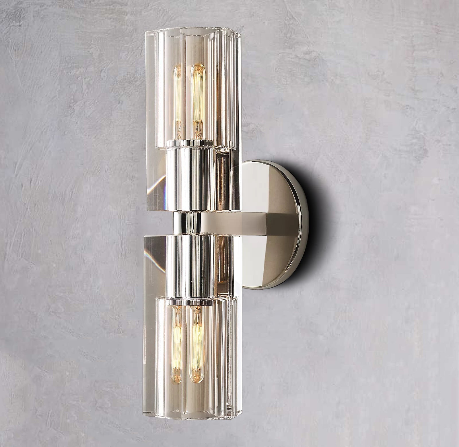 K9 Crystal Glass Cup Linear Wall Sconce for Bedside