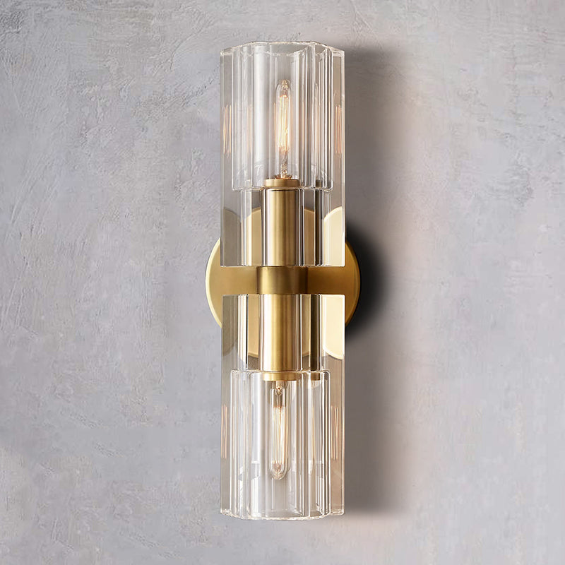 K9 Crystal Glass Cup Linear Wall Sconce for Bedside