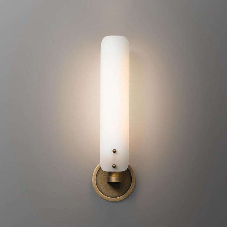 Alen White Glass Shade Wall Sconce